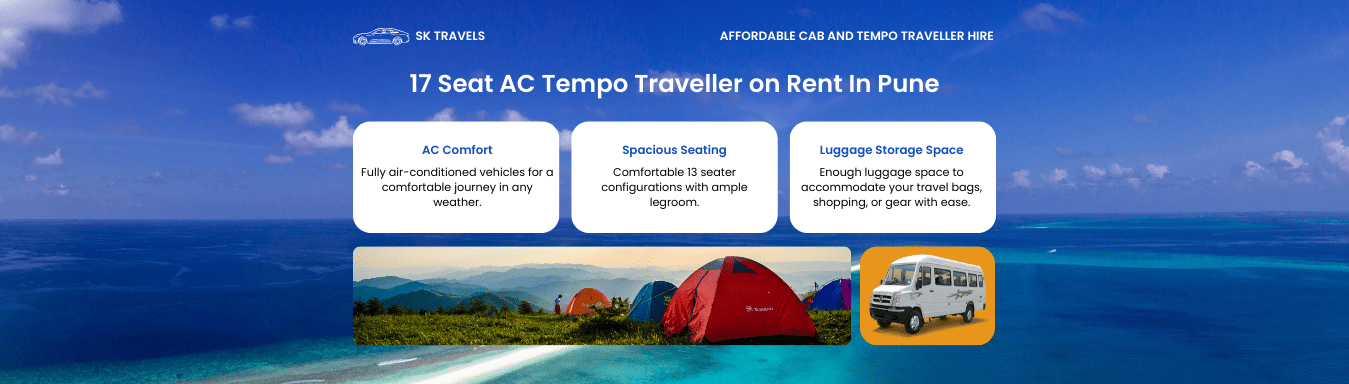17 Seat AC Tempo Traveller on Rent In Pune